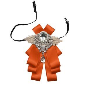 4813 Sparkle Bow Ties and Big Rhinestone Bow Tie Satin Ribbon Bowtie